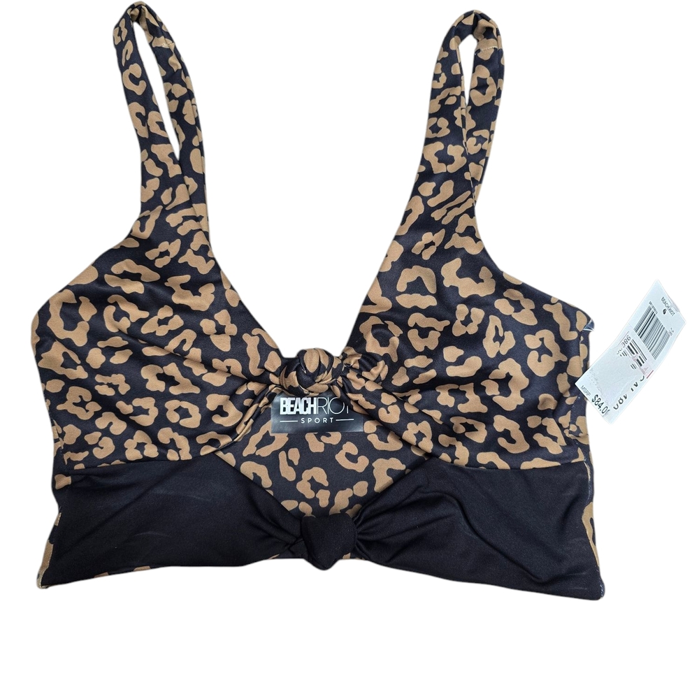 Beach Riot Leopard Print Bikini Top XS